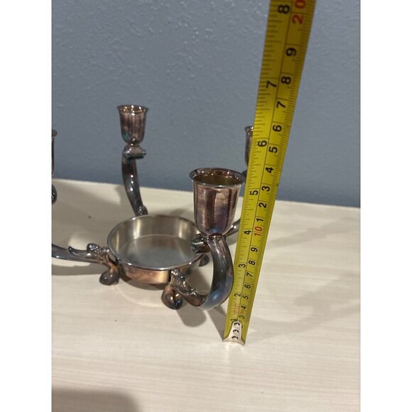 1940's Reed & Barton 331 Silver Plated Footed 4 Candlestick vintage Holder - Picture 5 of 6
